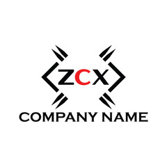 ZCX letter logo, ZCX letter logo design, ZCX lettermark, ZCX monogram logo, ZCX corporate logo, ZCX creative logo