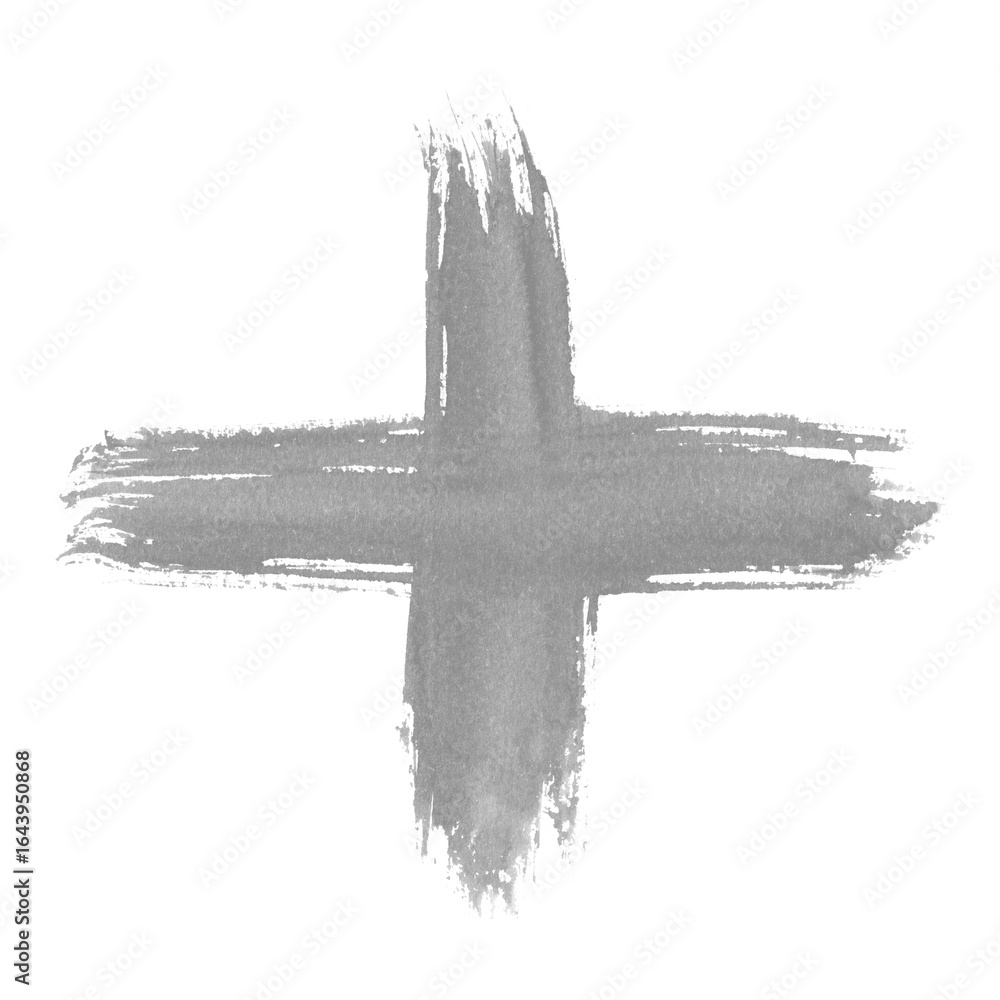 Poster abstract brushstroke cross on transparent backdrop a versatile graphic element for design projects s