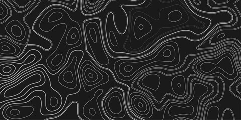 Topographic line map pattern. Contour and textured Background of geographic cartography terrain for hiking and mountain sports. Vector illustration