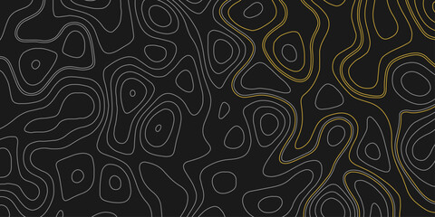 Geographic mountain relief. Abstract lines background. Contour maps. Vector illustration. Vector abstract topographic map concept with space for your copy. Wavy banners.