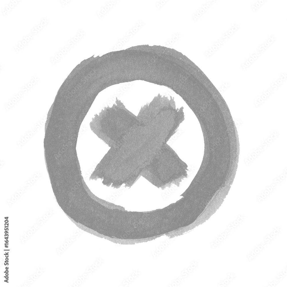 Poster abstract gray circle with x shape on transparent backdrop a subtle design element for creative proje