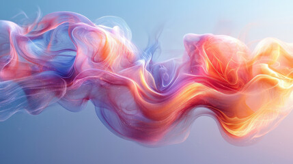 Fototapeta premium Dynamic colorful swirls digital art abstract design vibrant environment aesthetic viewpoint