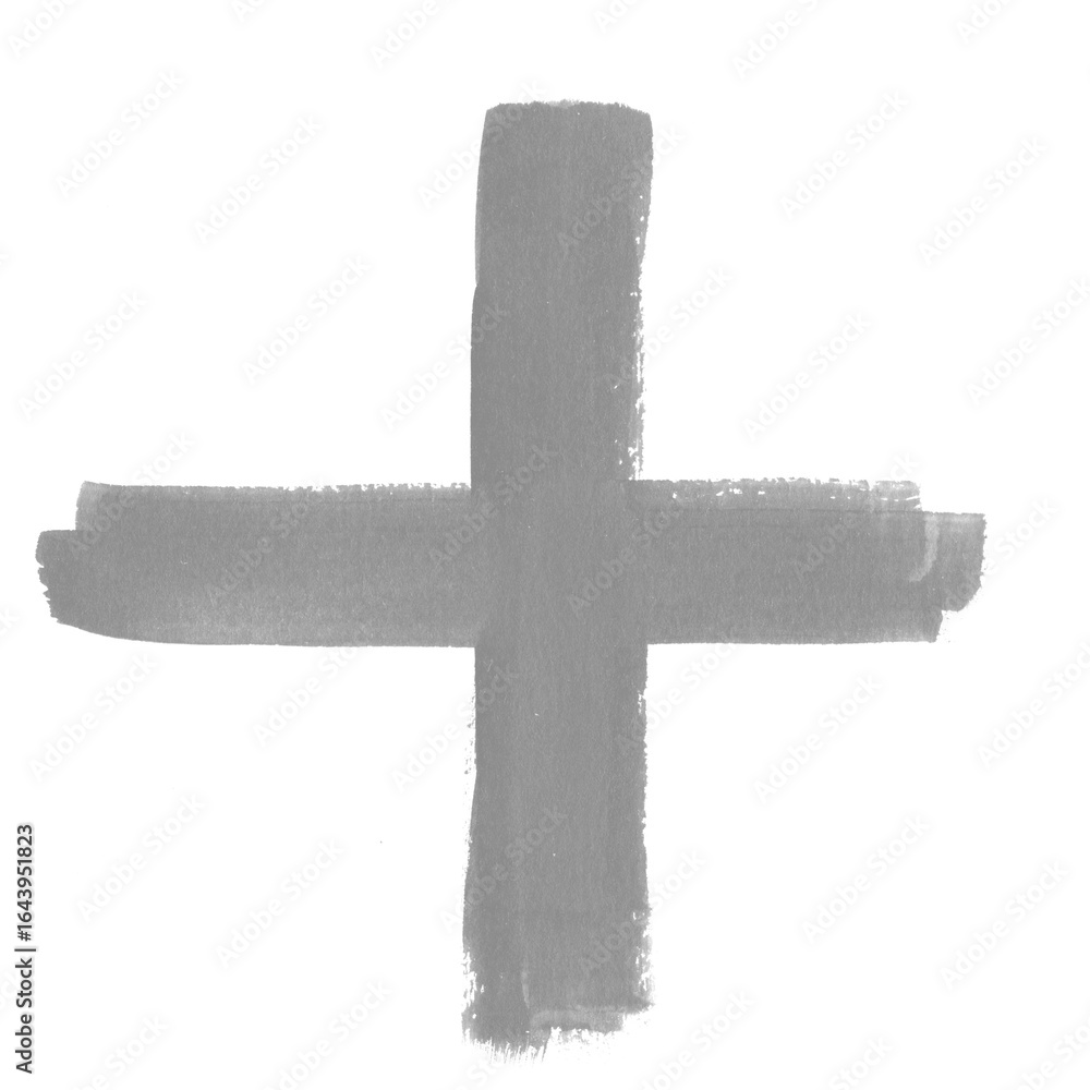 Poster abstract gray plus sign on transparent backdrop a simple and versatile design element for various cr