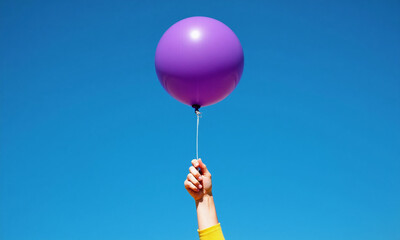 hand holding balloons