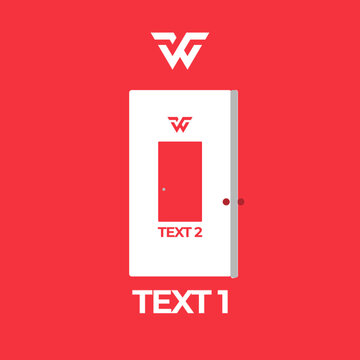 Minimal Door Opening Logo Reveal Animation &ndash; Square Format Loop Clean Intro