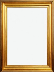 a gold frame with a white background