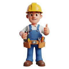 3d builder with helmet