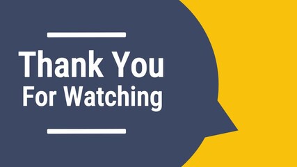 Thank you for watching text animation background