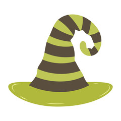 witch hat isolated, flat style