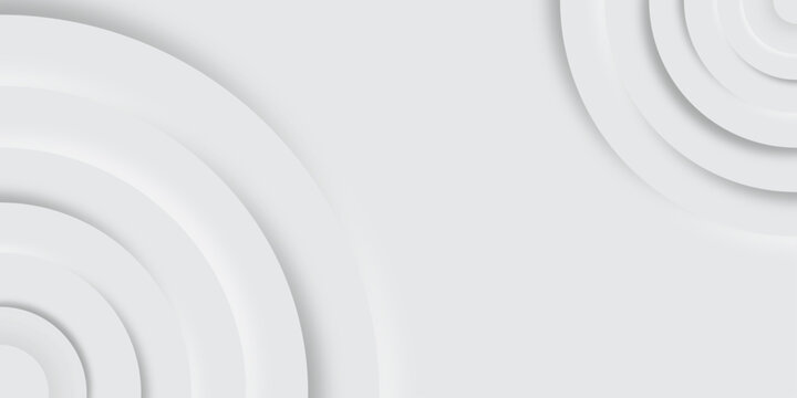 Abstract grey geometric overlapping circle background Neomorphs style. Presentation slide template. Vector circles design Object web Round shape clean modern poster, banner background Vector	