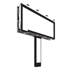 Fototapeta premium Vector illustration of a blank billboard sign suitable for advertising campaigns
