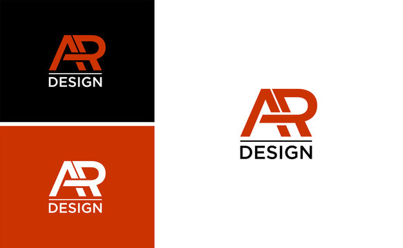 Initial AR Letter Logo Design in Modern Minimalist Monogram Style for Elegant Business Branding and Corporate Identity with Abstract Geometric Concept Vector Template