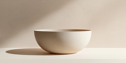 The elegant white bowl showcasing minimalist design against a neutral backdrop.