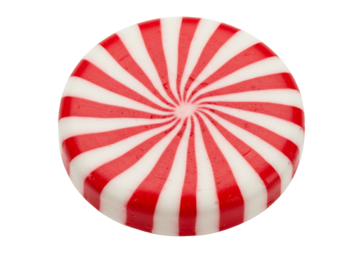Festive red and white pinwheel candy transparent background