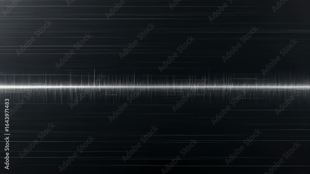 Poster dynamic waveform signal with digital noise and technological elements