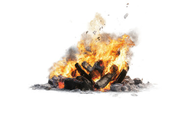 Bonfire on transparent background, png