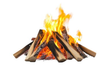 Bonfire on transparent background, png