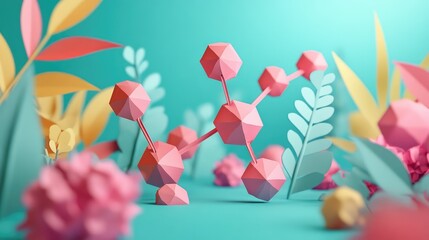 Fototapeta premium simulation stylized animation of chemical compound