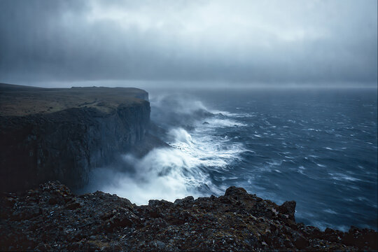 storm over the sea