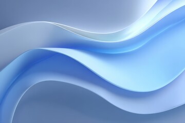 Fototapeta premium Abstract blue and white waves with gradient effects and fluid design