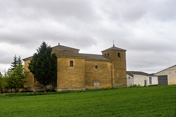 Fototapeta premium Church of Saint Andrew in Quintanilla de Palencia