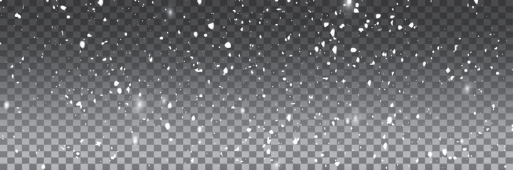 Grainy abstract texture on a transparent background. Snow texture. Design element.
Falling snowflakes background, Bokeh of white snow