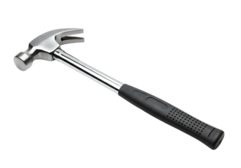 Steel claw hammer transparent background construction tool
