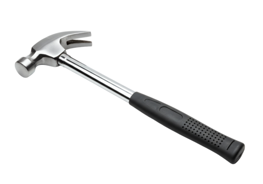 Steel claw hammer transparent background construction tool