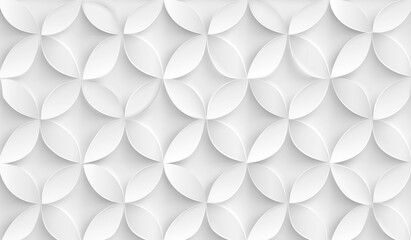 White abstract floral seamless pattern creating textured background