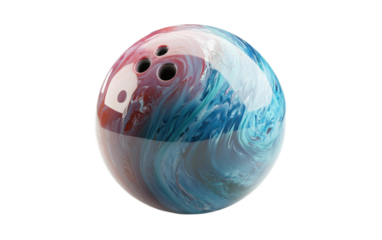Bowling ball on transparent background, png