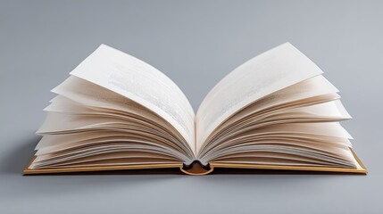 Obraz premium An open book lies with its pages spread, inviting the beginning of a new story and the promise of adventure. 