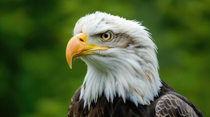 Obraz premium close-up view of the head and shoulders of an eagle