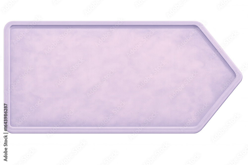 Aufkleber purple arrow-shaped text box pointing right with a transparent background, perfect for adding messag