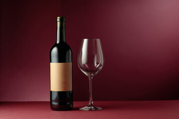 Red wine on a dark red background.