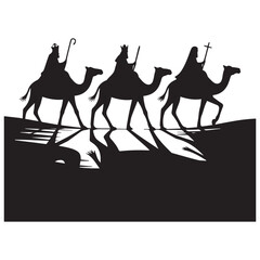 Three Kings Silhouette