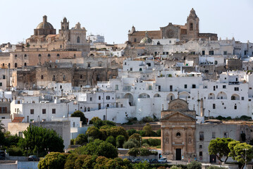 Obraz premium Ostuni white town skyline, Brindisi, Apulia Italy. Europe.