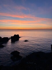 sunset over the sea