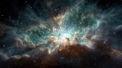 Birth of a Star in a Deep Nebula with Cosmic Explosion Effects