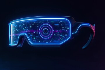 Futuristic Holographic Visor Display – Sci-Fi Tech Concept Art