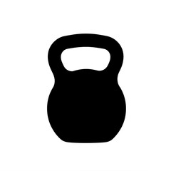 Fototapeta premium silhouette of a kettlebell