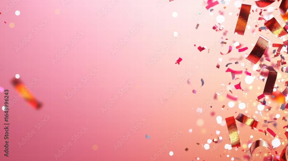 Poster gradient red background confetti copy space gradient red and orange background with flame like confe