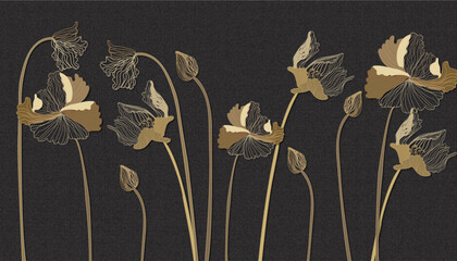 black and white floral background