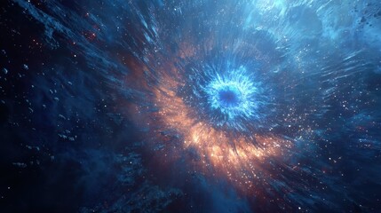 Luminous Vortex in Space Illustrating Time Rift Phenomenon