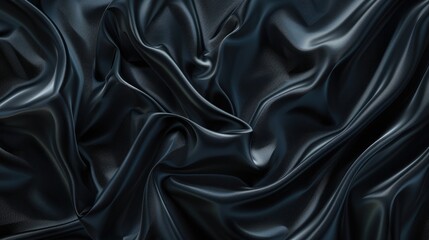 Obraz premium dark black satin fabric background
