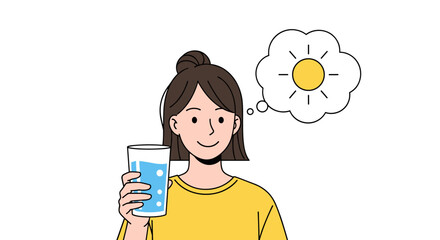 Stay hydrated with refreshing water on a bright sunny day