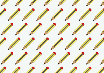 Patrón de lápices en fondo blanco