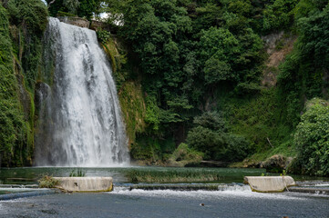 The Cascata Grande is formed by the left arm of the Liri River and is approximately 27 meters...