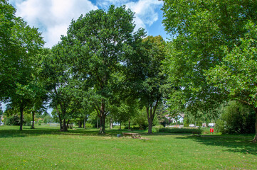Park, Himmel und Wolken