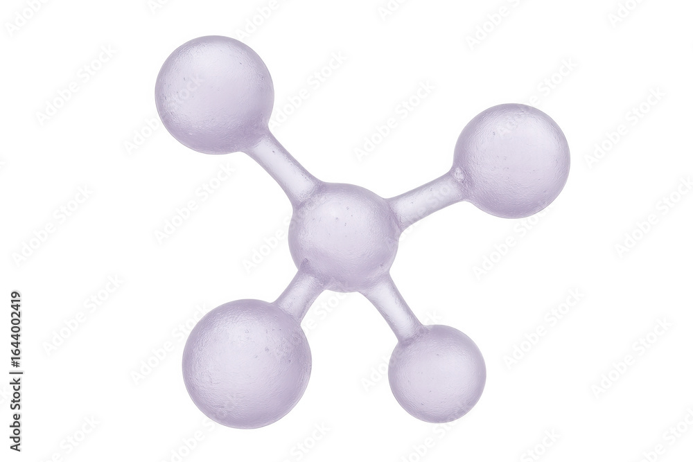 Poster molecular network displaying interconnected atoms with chemical bonds, representing scientific compl