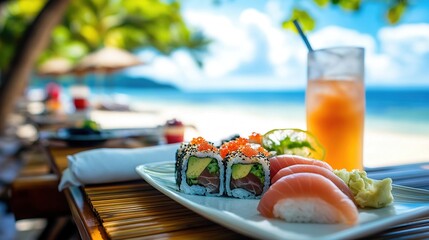 Delicious Sushi by the Beach: Tropical Getaway